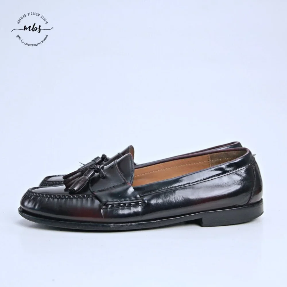 Cole Haan Pinch‎ Leather Tassel Loafer Burgundy Men 10